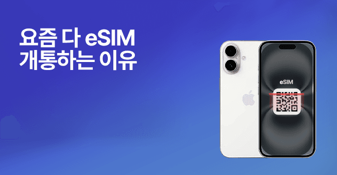 요즘 다 eSIM 개통하는 이유